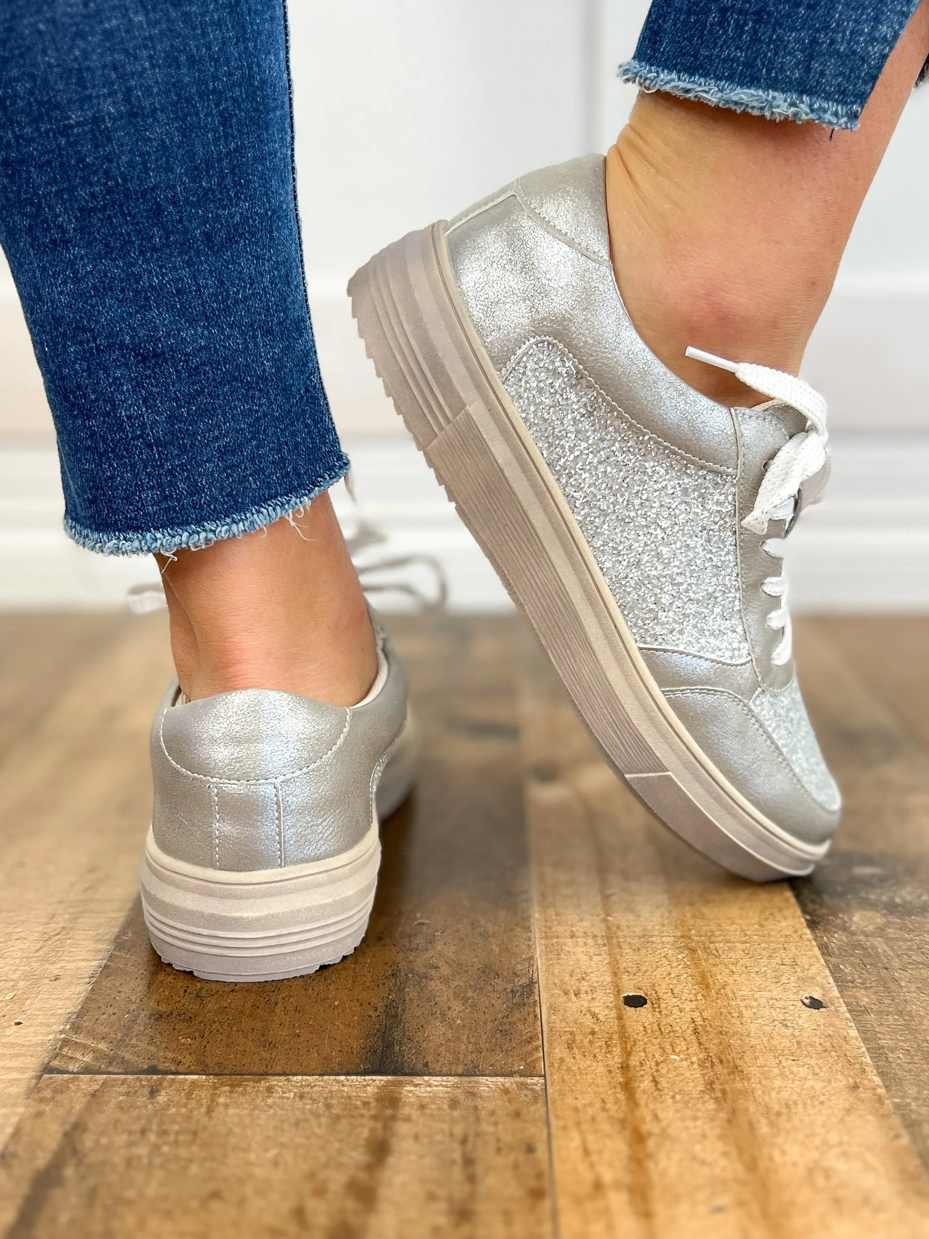 Corkys Rad Silver Metallic Tennis Shoes