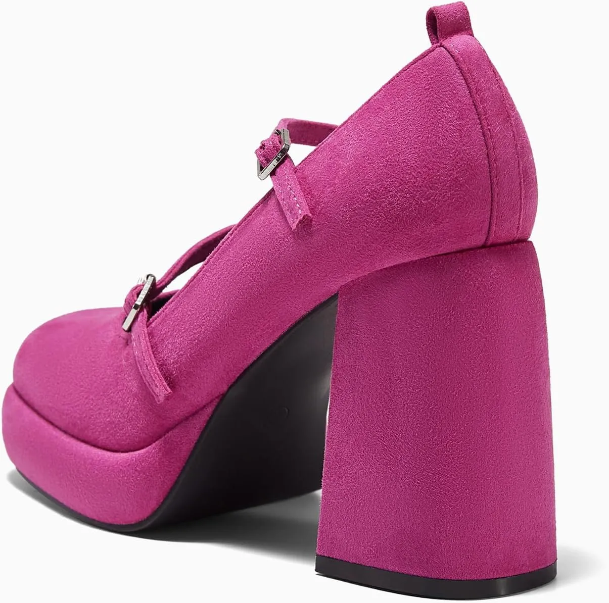 Coutgo Womens Mary Jane Heels Chunky Platform Loafer Shoes Block Heel Closed Square Toe Pumps Cross Strap High Heel Dress Shoes
