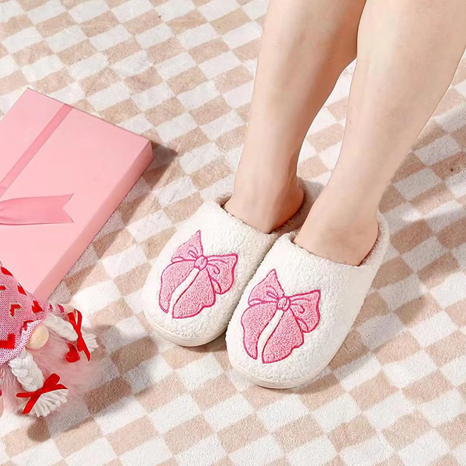 Cowboy Boot Slippers for Women Disco Cowgirl Hat Slippers for Women Memory Foam Shoes