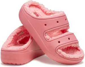 Crocs Unisex-Adult Classic Cozzzy Platform Sandals | Fuzzy Slippers Slide