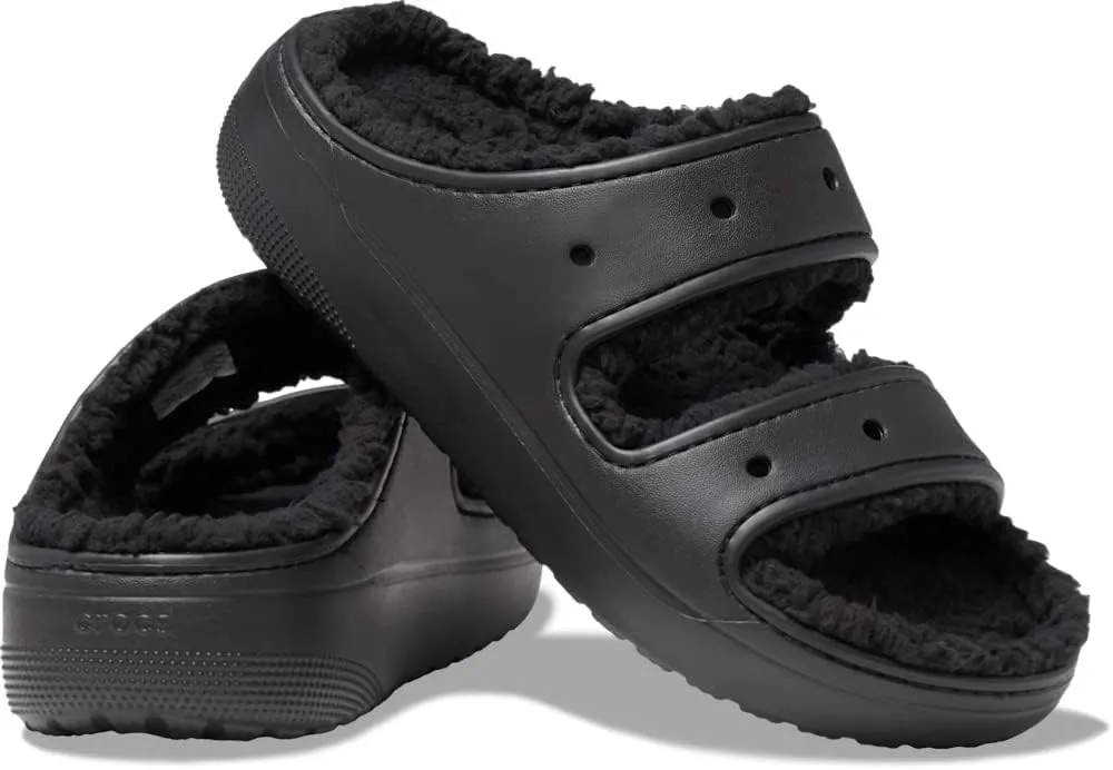 Crocs Unisex-Adult Classic Cozzzy Platform Sandals | Fuzzy Slippers Slide