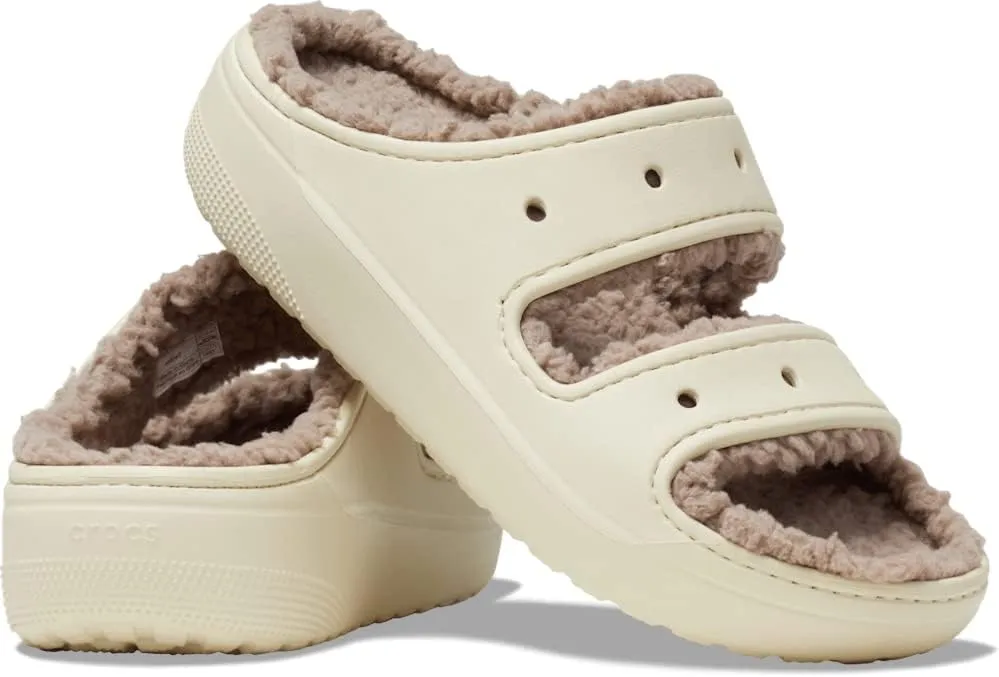 Crocs Unisex-Adult Classic Cozzzy Platform Sandals | Fuzzy Slippers Slide