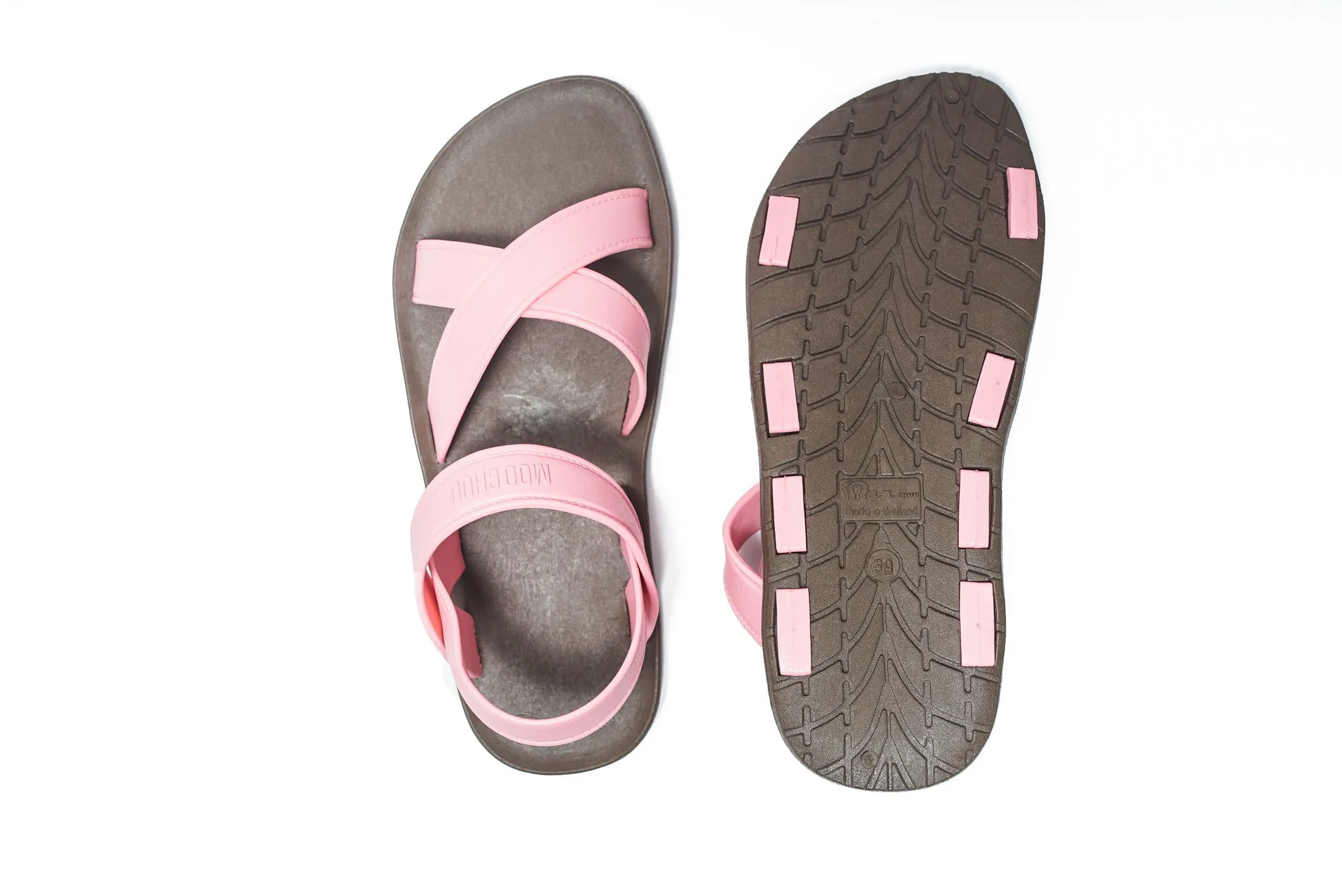 Cross Plus Brown Sole Light Pink Strap