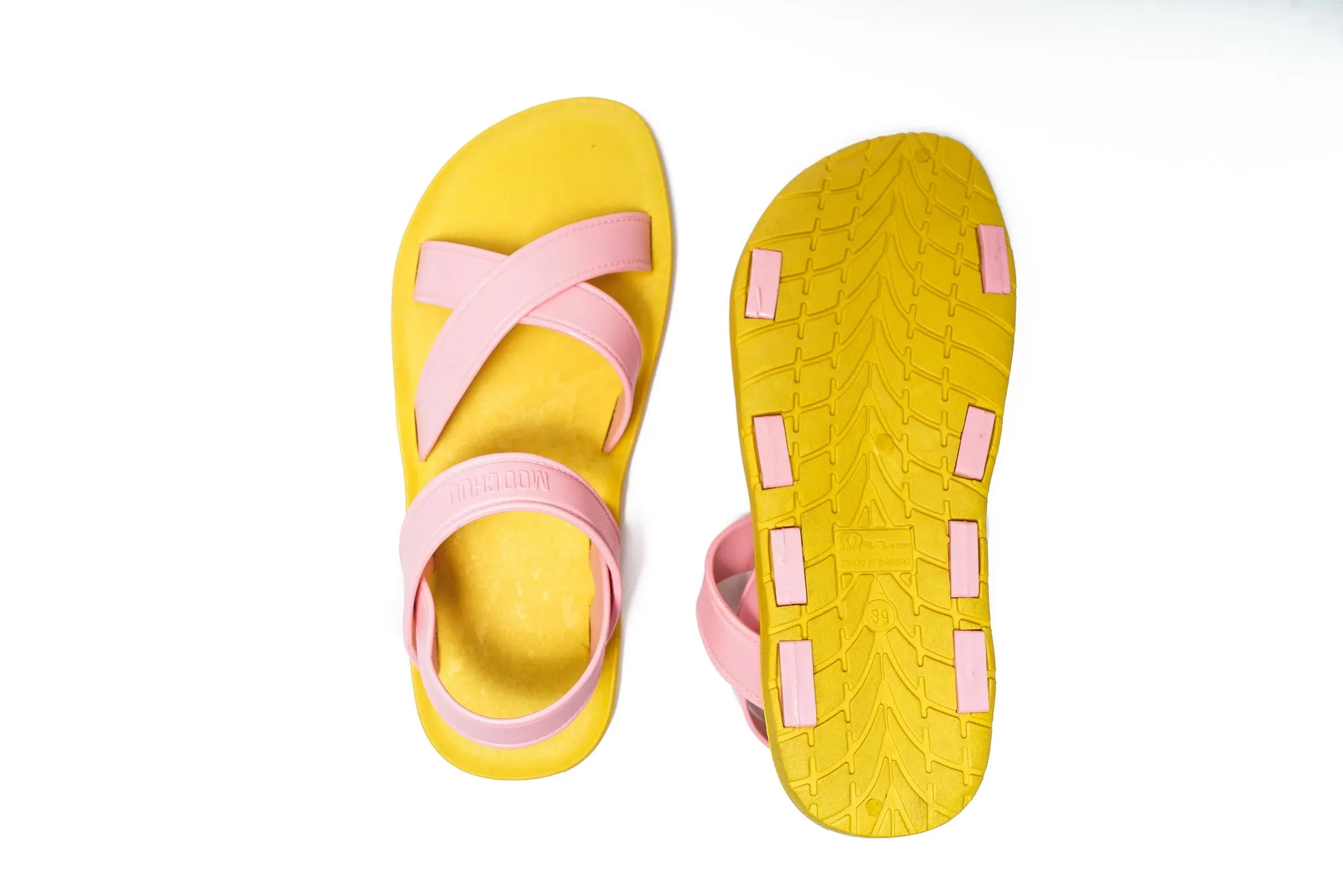 Cross Plus Yellow Sole Light Pink Strap