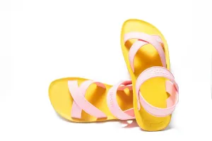 Cross Plus Yellow Sole Light Pink Strap