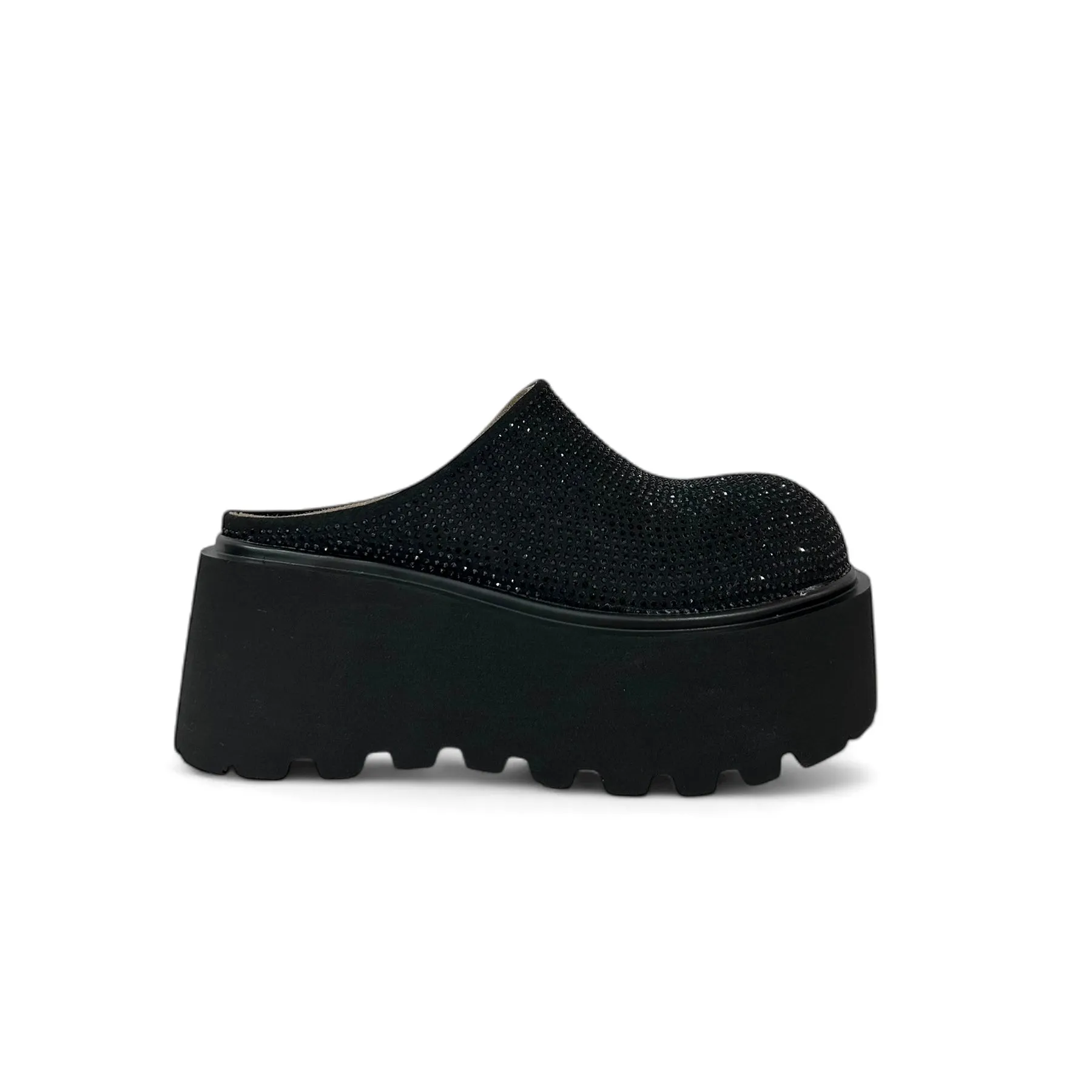 Crystal Platform Mule Clogs