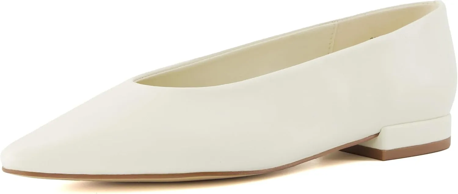 CUSHIONAIRE Gabor Women's Pointed Toe Slip-On Flat  Memory Foam, Wide Widths Available