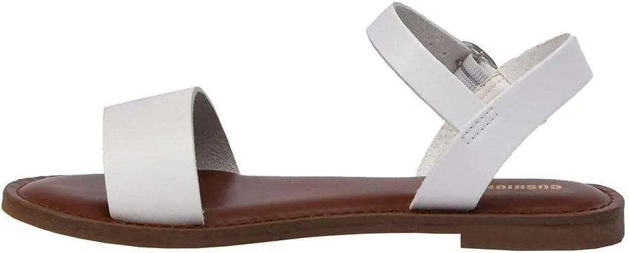 CUSHIONAIRE Women's Clara One Band Ankle Strap Sandal  Memory Foam, Wide Widths Available