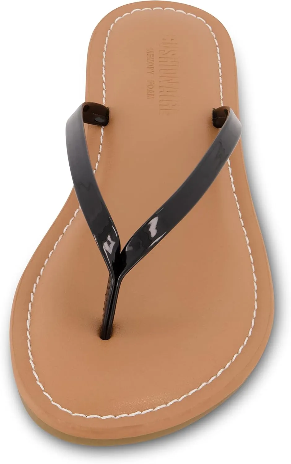 CUSHIONAIRE Women's Cora Flat Flip Flop Sandal with  Comfort
