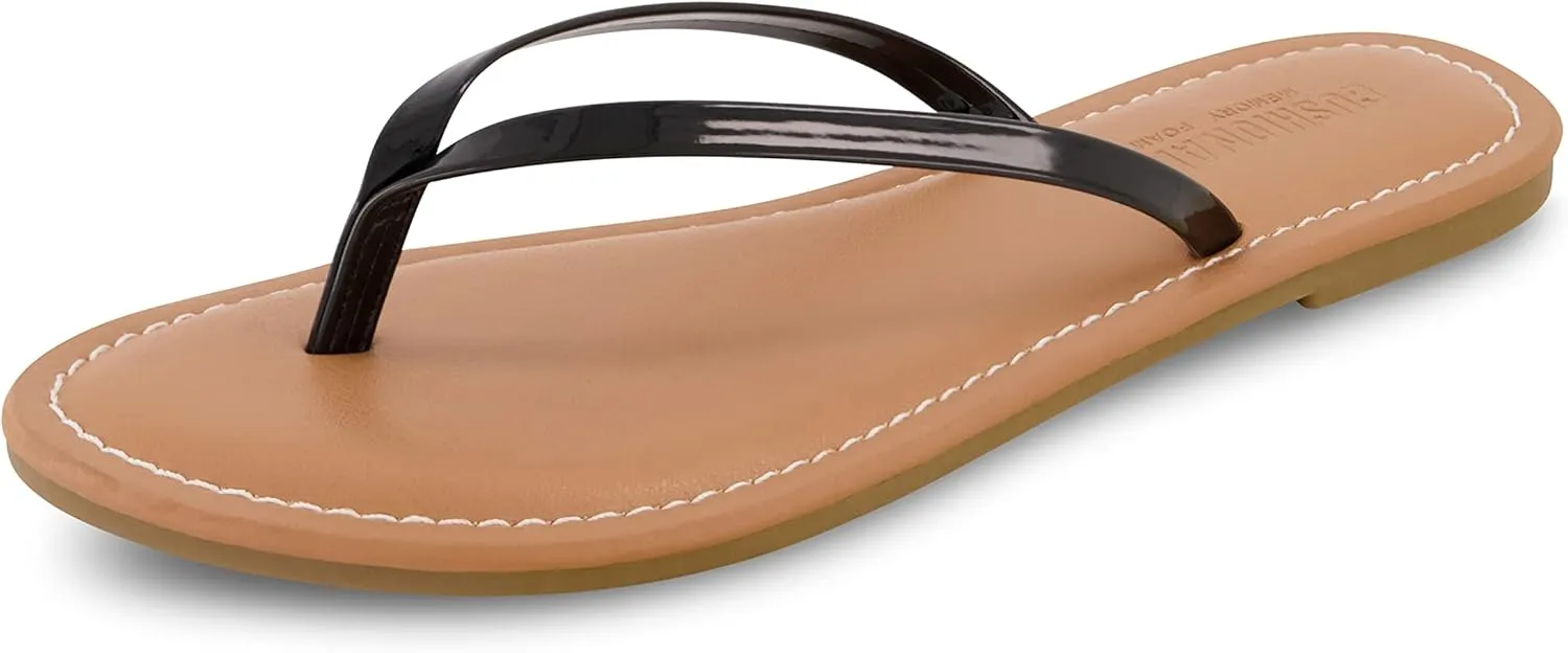 CUSHIONAIRE Women's Cora Flat Flip Flop Sandal with  Comfort