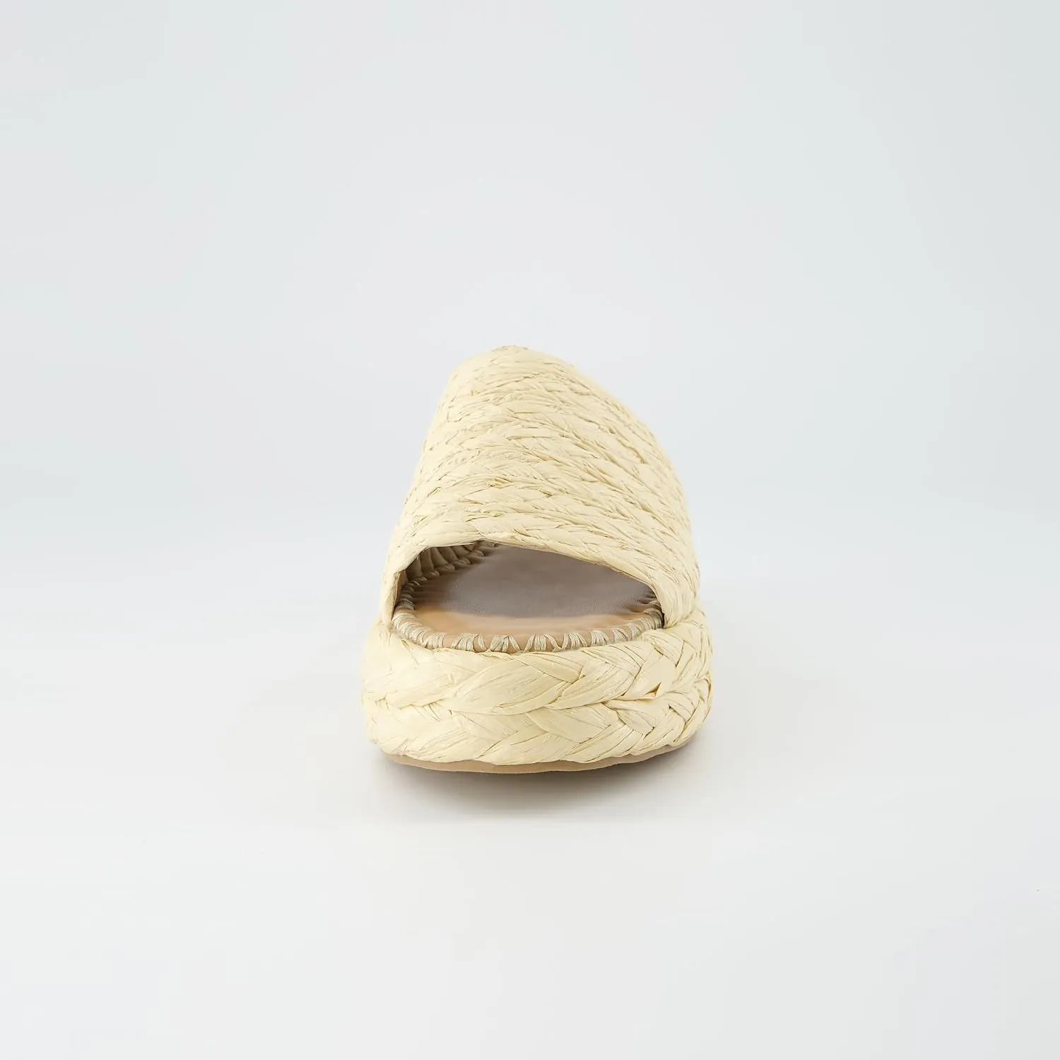 CUSHIONAIRE Women's Core Raffia Platform Sandal  Memory Foam and Wide Widths Available