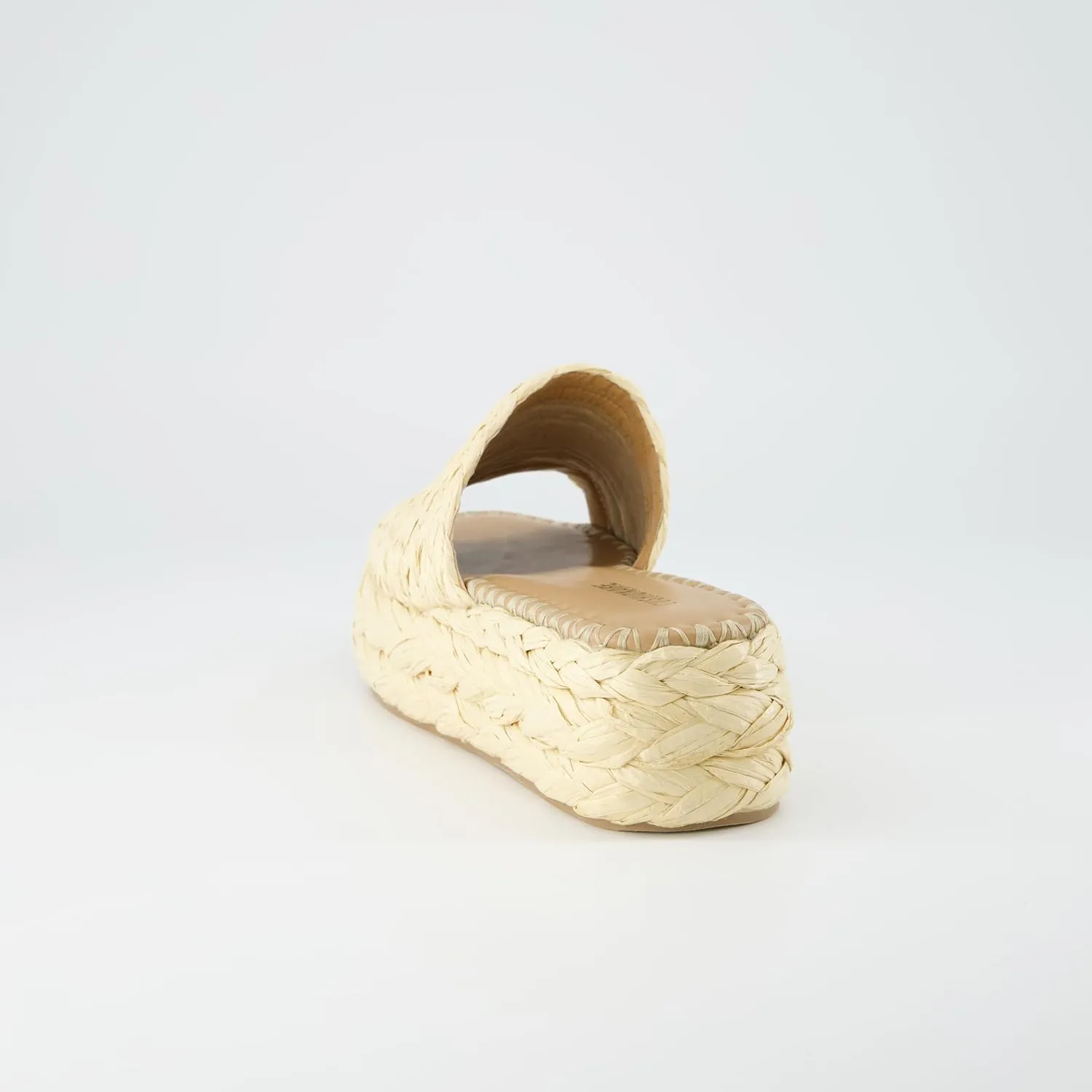CUSHIONAIRE Women's Core Raffia Platform Sandal  Memory Foam and Wide Widths Available