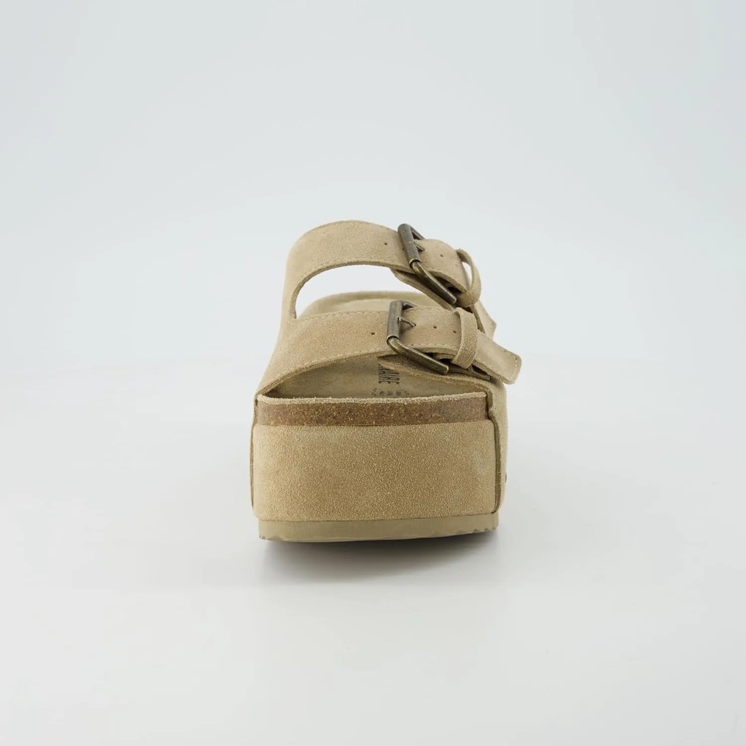 CUSHIONAIRE Women's Guru Genuine Leather footbed platform sandal with  Comfort, Wide Widths Available