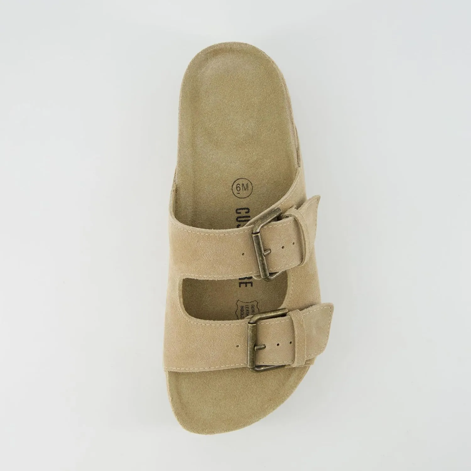 CUSHIONAIRE Women's Guru Genuine Leather footbed platform sandal with  Comfort, Wide Widths Available