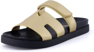 CUSHIONAIRE Women's Lotto footbed sandal with  Comfort, Wide Widths Available