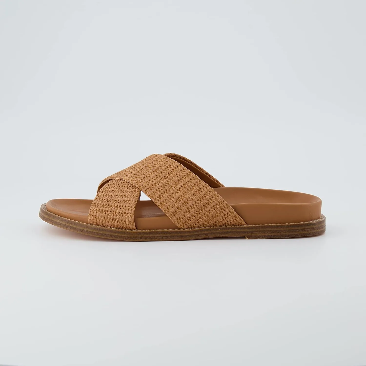 CUSHIONAIRE Women's Nell footbed sandal with  Comfort, Wide Widths Available