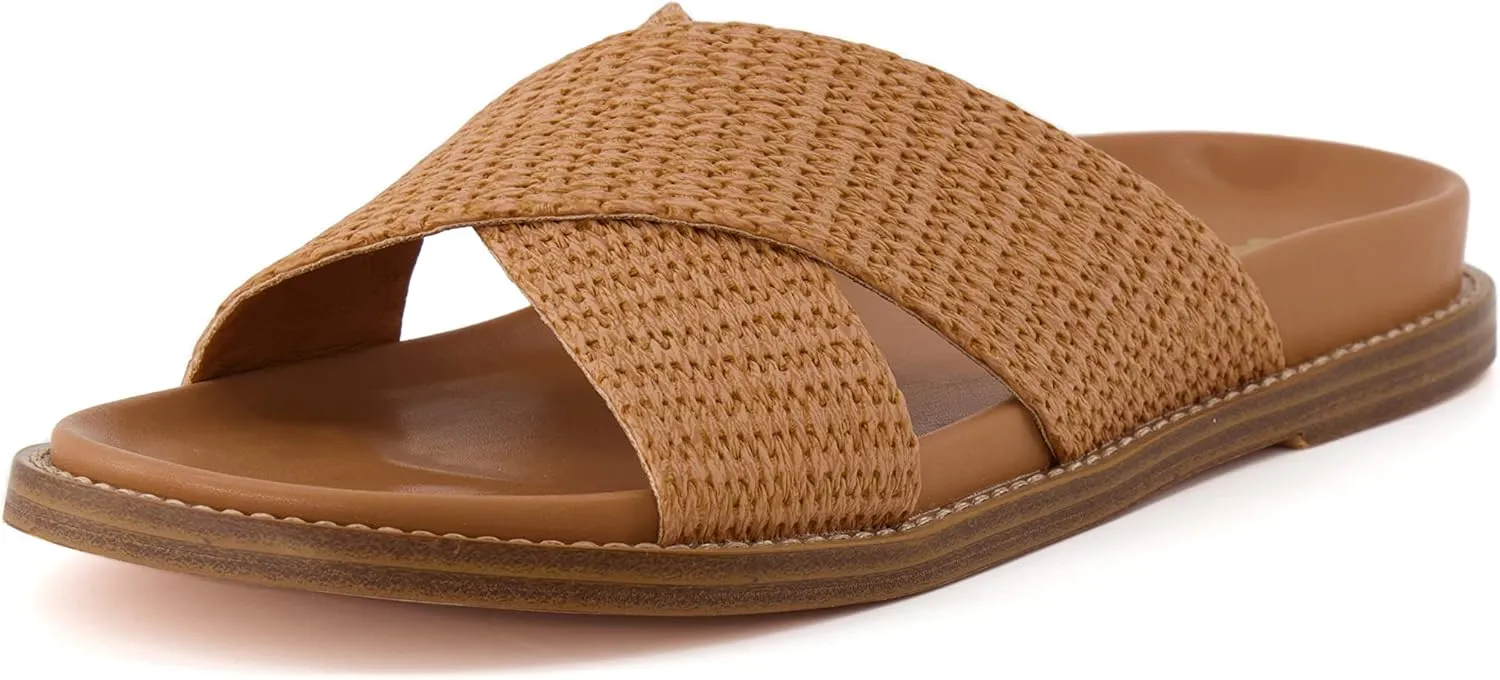 CUSHIONAIRE Women's Nell footbed sandal with  Comfort, Wide Widths Available