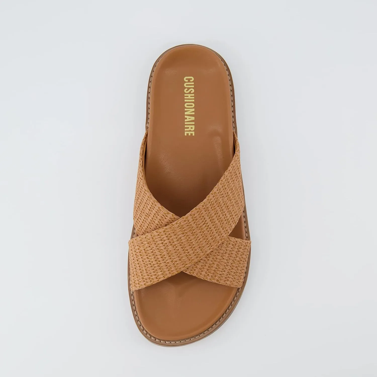 CUSHIONAIRE Women's Nell footbed sandal with  Comfort, Wide Widths Available