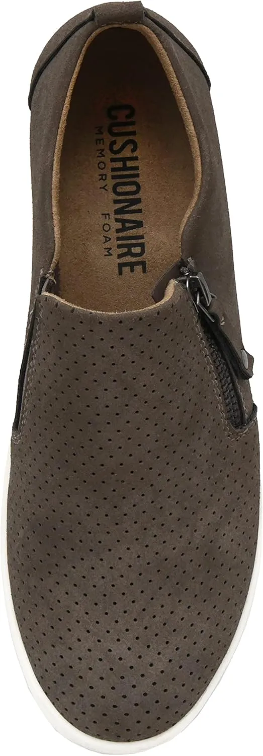 CUSHIONAIRE Women's Nissa Casual Zipper Slip on with  Memory Foam & Wide Widths Available
