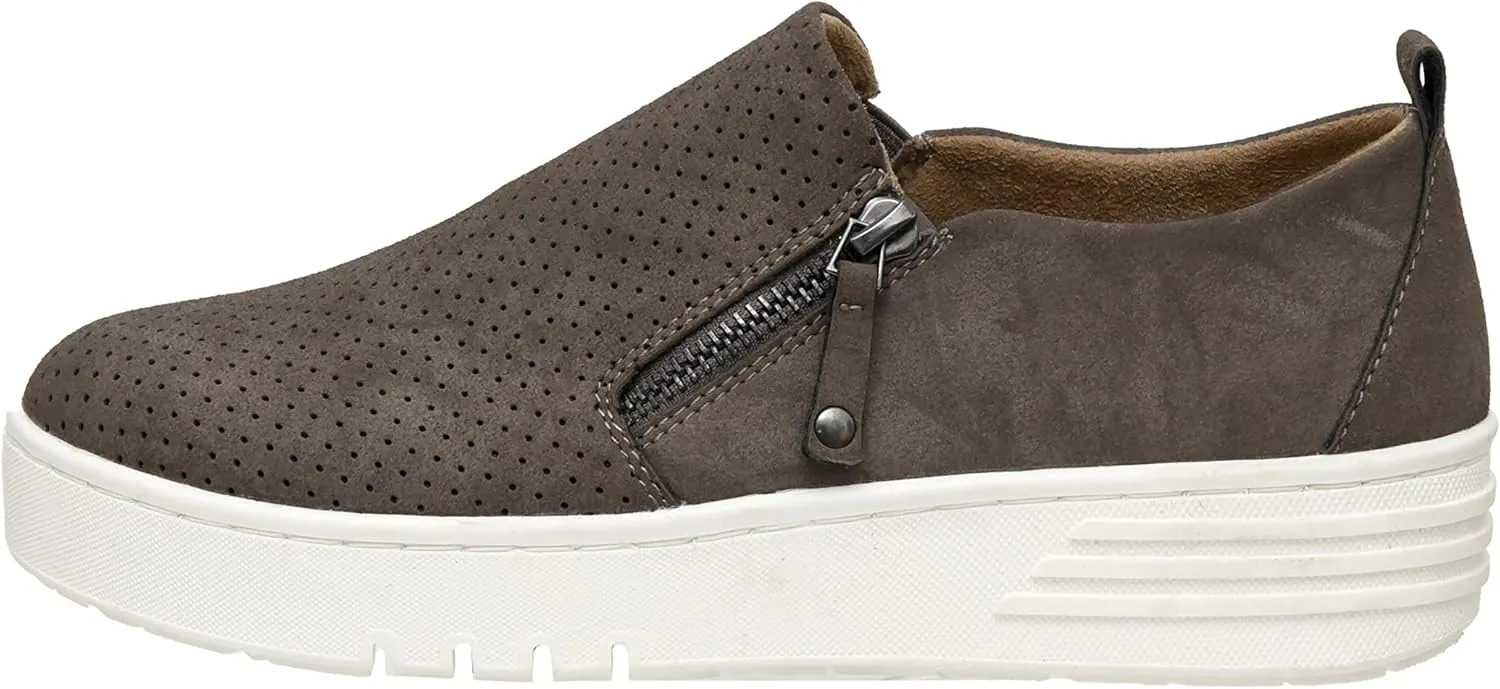 CUSHIONAIRE Women's Nissa Casual Zipper Slip on with  Memory Foam & Wide Widths Available