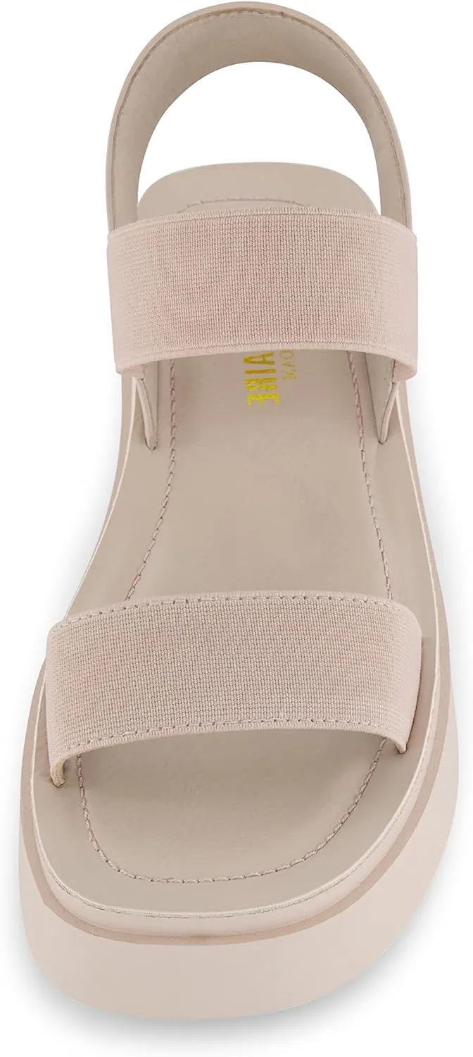 CUSHIONAIRE Women's Pilar stretch platform sandal with  Memory Foam