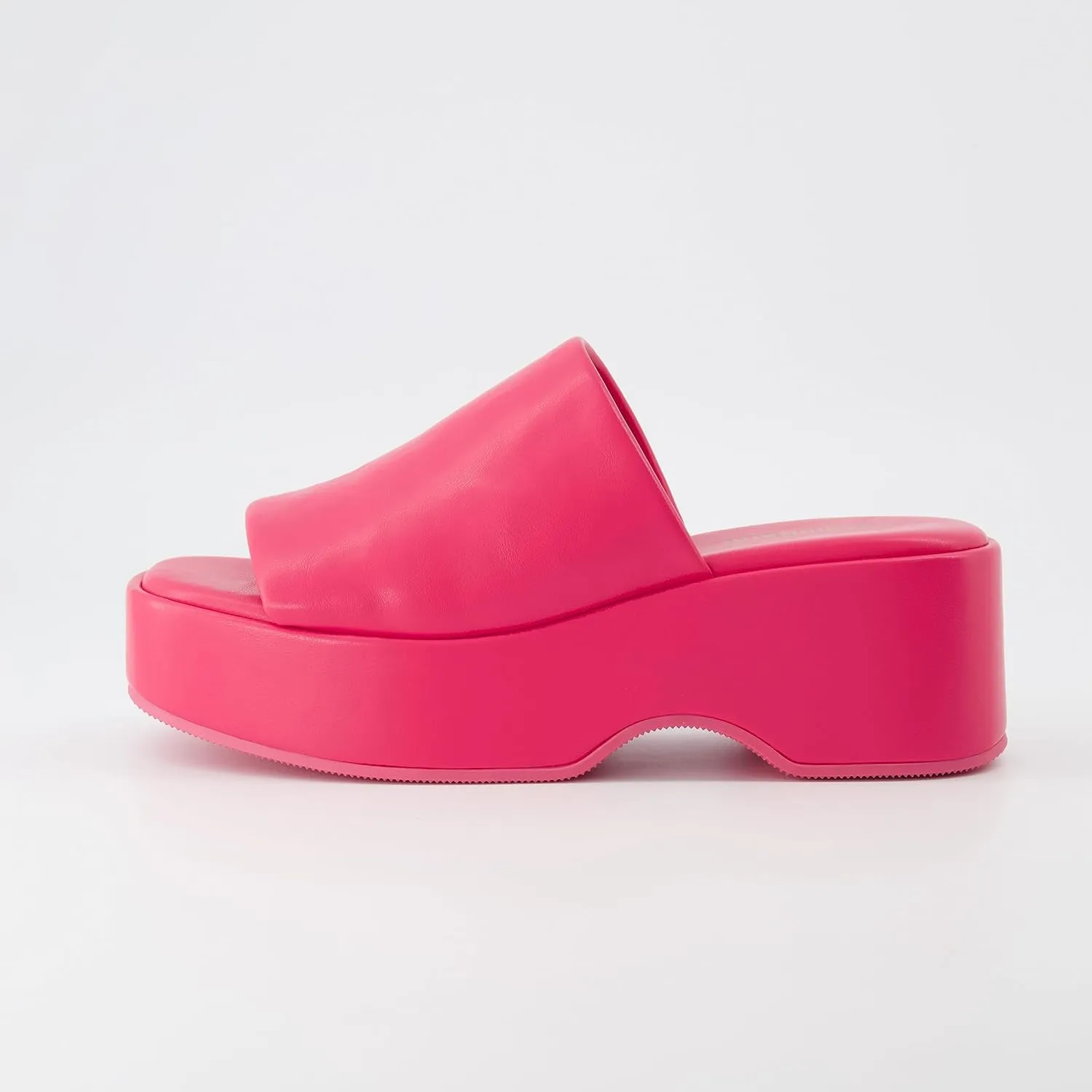 CUSHIONAIRE Women's Spin one band platform sandal with  Memory Foam