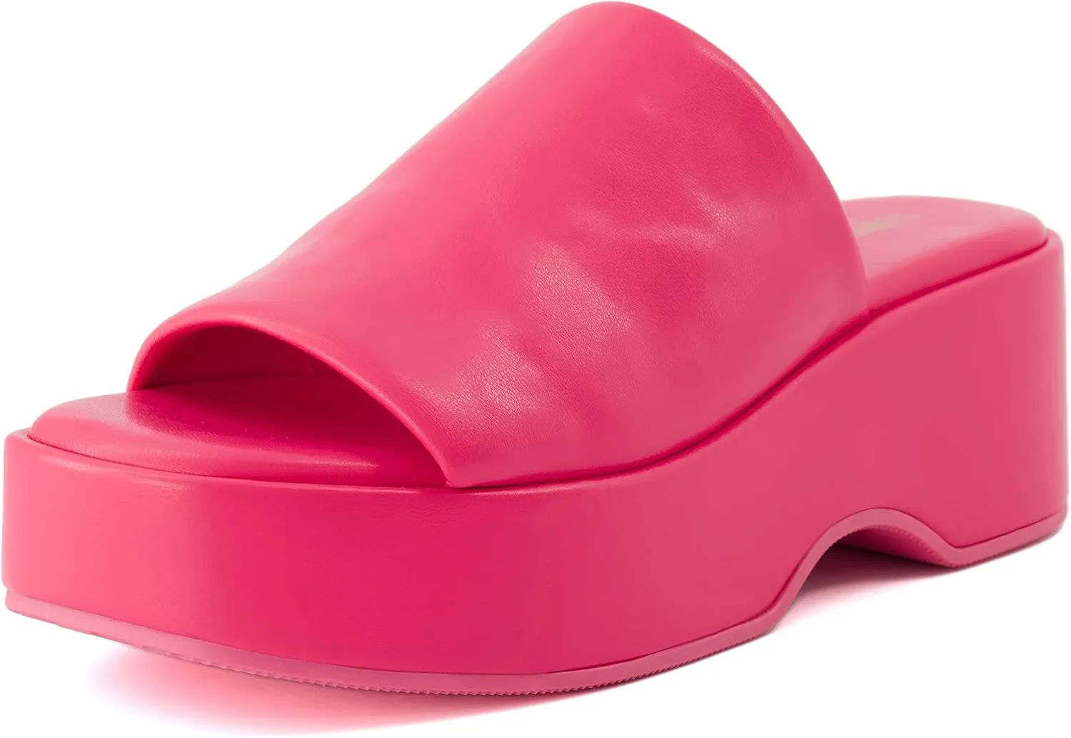 CUSHIONAIRE Women's Spin one band platform sandal with  Memory Foam