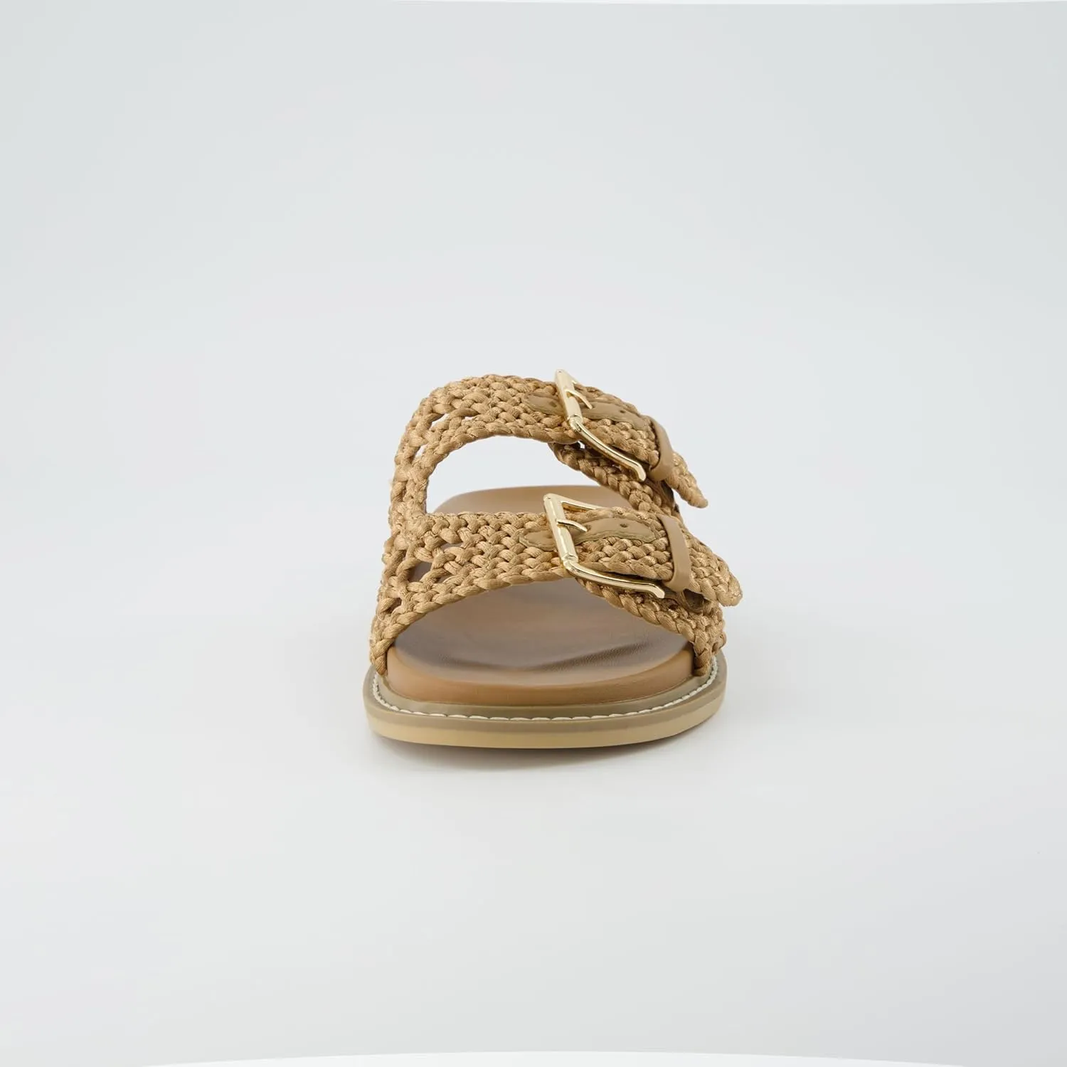 CUSHIONAIRE Women's Weaver Woven footbed sandal with  Comfort, Wide Widths Available