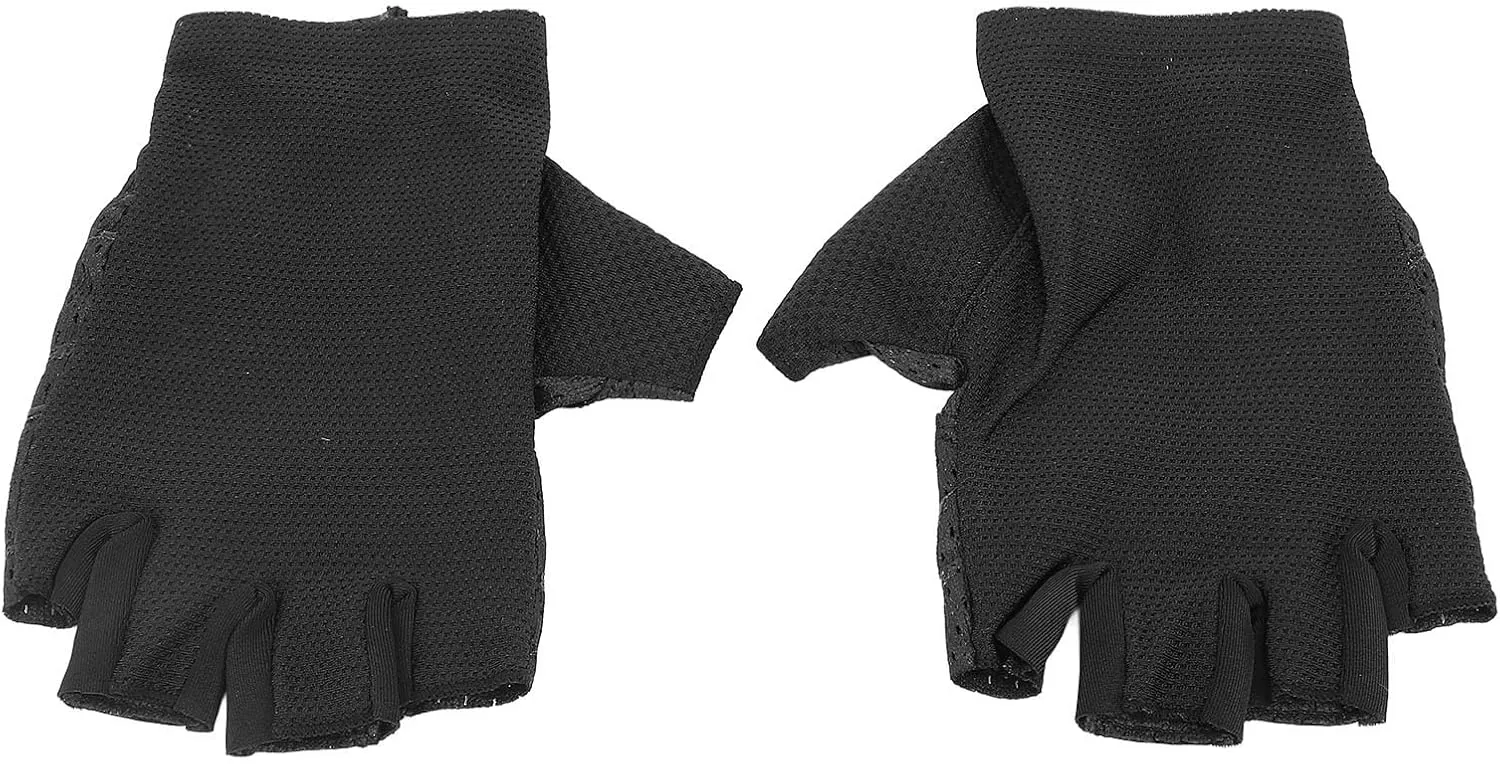 Cycling Gloves for Men and Women, Half Finger Gloves, Breathable and Slip, Shock Absorbing, Ideal for Cycling Outdoors in Spring and Summer, Black