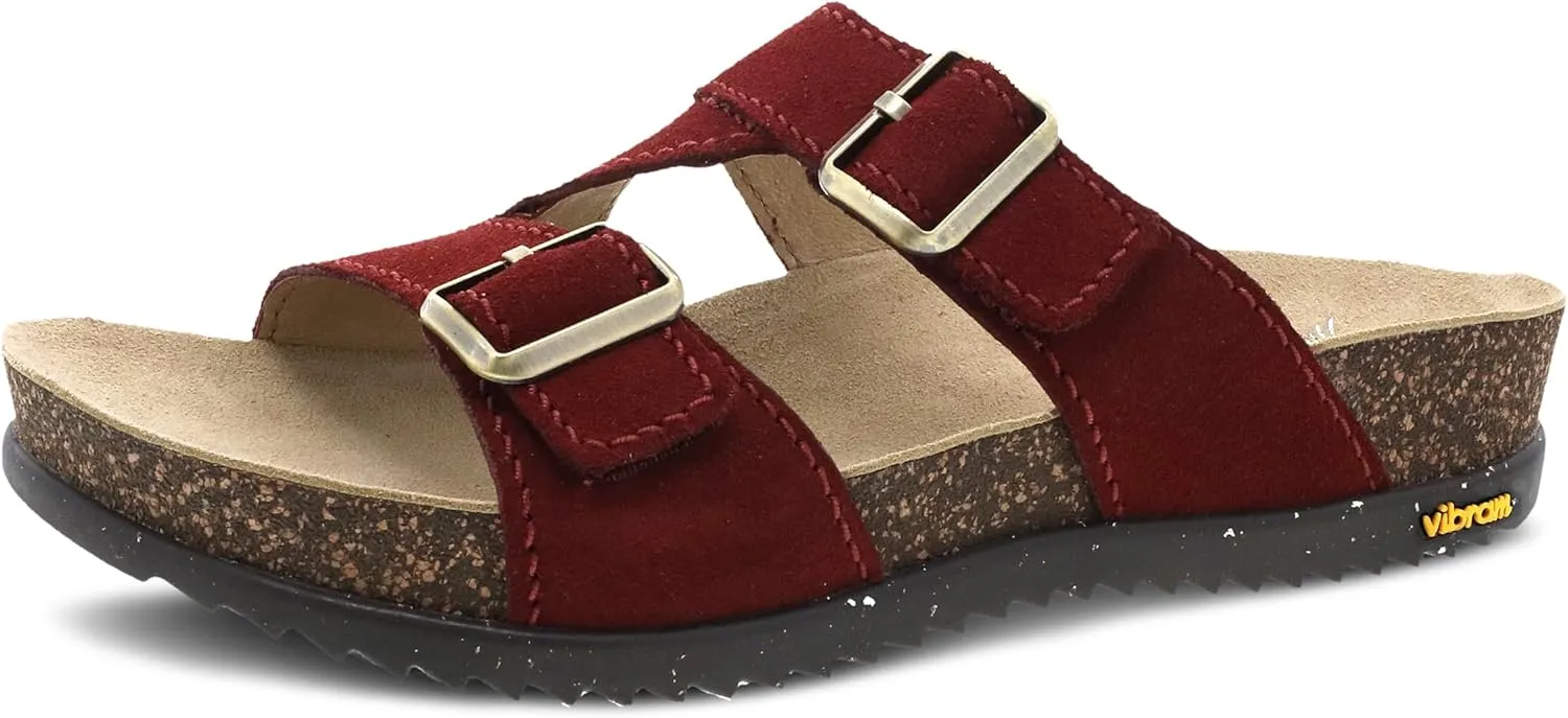 Dansko Dayna Double Buckle, Slip-On Sandal for Women - Cushioned Cork Midsole for Comfort and Shock Absorption - Vibram ECOSTEP EVO Rubber Outsole for Long-Lasting Wear