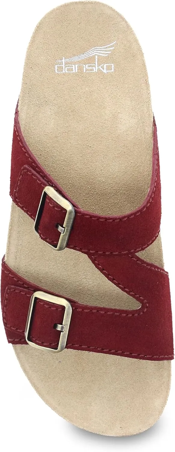 Dansko Dayna Double Buckle, Slip-On Sandal for Women - Cushioned Cork Midsole for Comfort and Shock Absorption - Vibram ECOSTEP EVO Rubber Outsole for Long-Lasting Wear