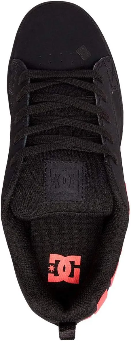 DC Shoes Women's Court Graffik Sneakers Black/Hot Pink Size 5