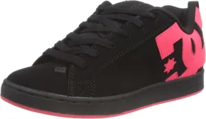 DC Shoes Women's Court Graffik Sneakers Black/Hot Pink Size 5