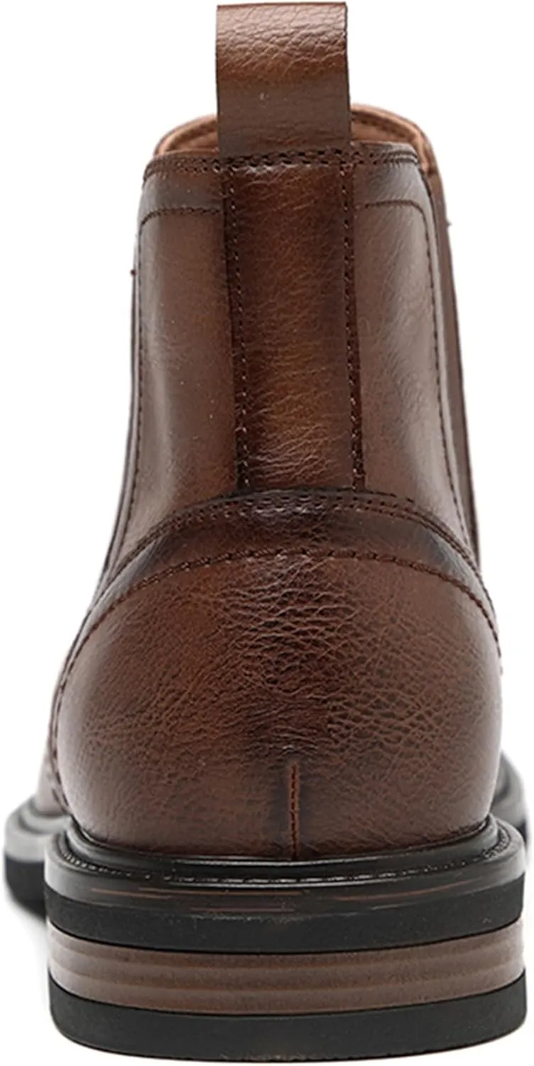 DECARSDZ Men's Chelsea Boots Casual Classic Comfy Slip-On Suede Chukka Mens Ankle Boot