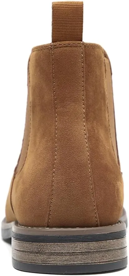 DECARSDZ Men's Chelsea Boots Casual Classic Comfy Slip-On Suede Chukka Mens Ankle Boot
