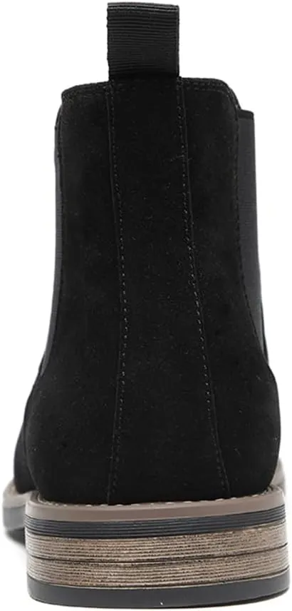 DECARSDZ Men's Chelsea Boots Casual Classic Comfy Slip-On Suede Chukka Mens Ankle Boot