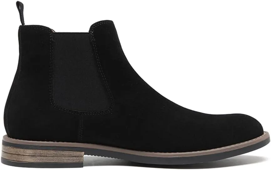 DECARSDZ Men's Chelsea Boots Casual Classic Comfy Slip-On Suede Chukka Mens Ankle Boot