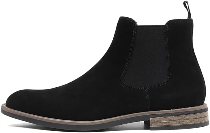 DECARSDZ Men's Chelsea Boots Casual Classic Comfy Slip-On Suede Chukka Mens Ankle Boot