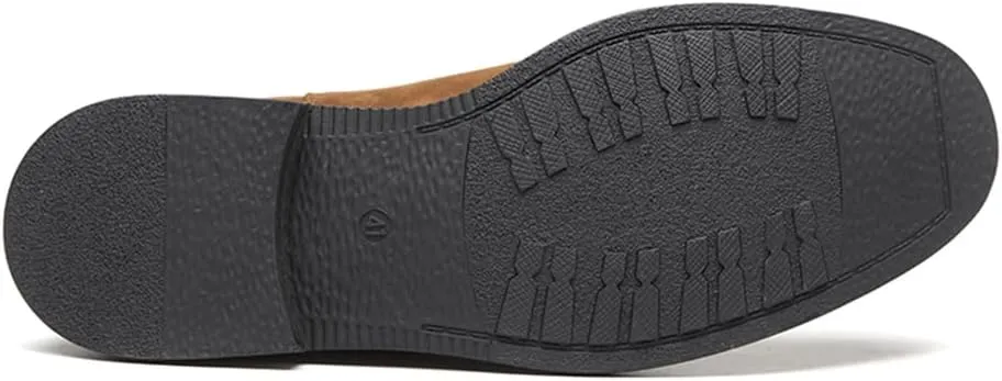 DECARSDZ Men's Chelsea Boots Casual Classic Comfy Slip-On Suede Chukka Mens Ankle Boot