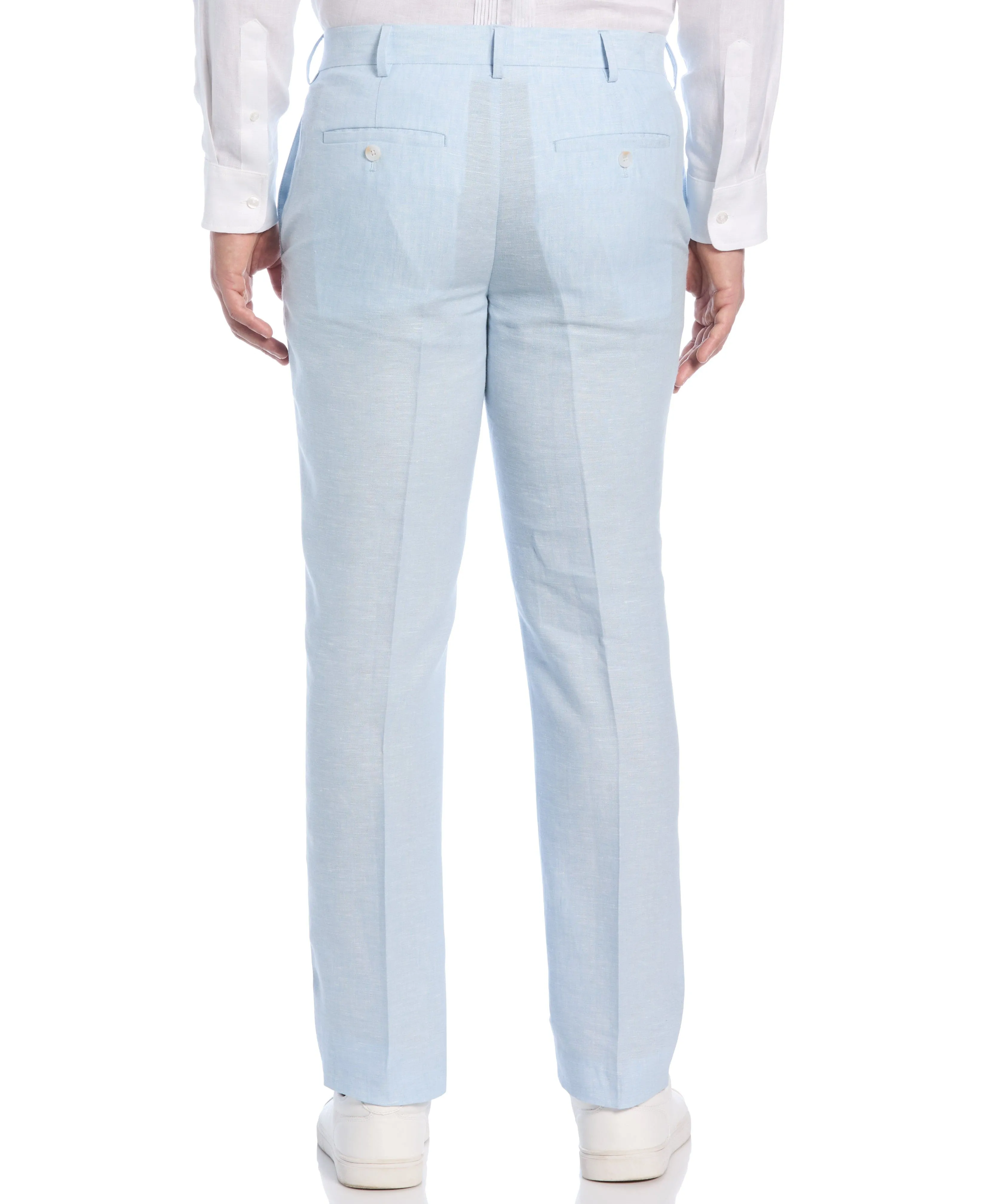 Delave Linen Flat Front Pant