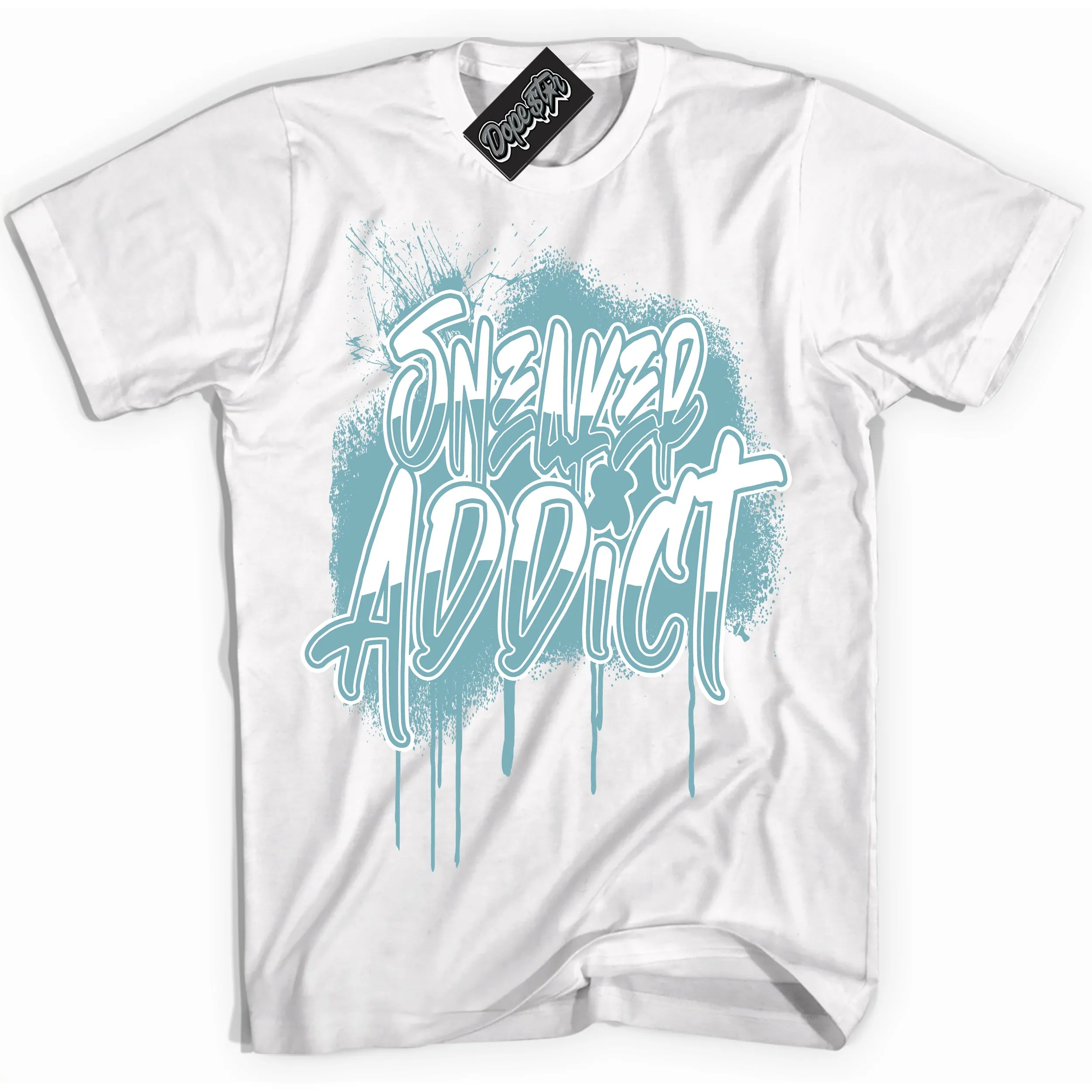 Denim Turquoise Dunk Sneaker Shirt Sneaker Addict Graphic