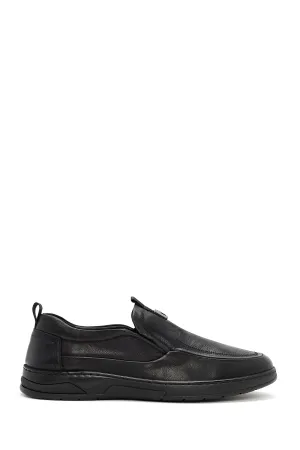 Derimod Fly Erkek Siyah Deri Casual Loafer