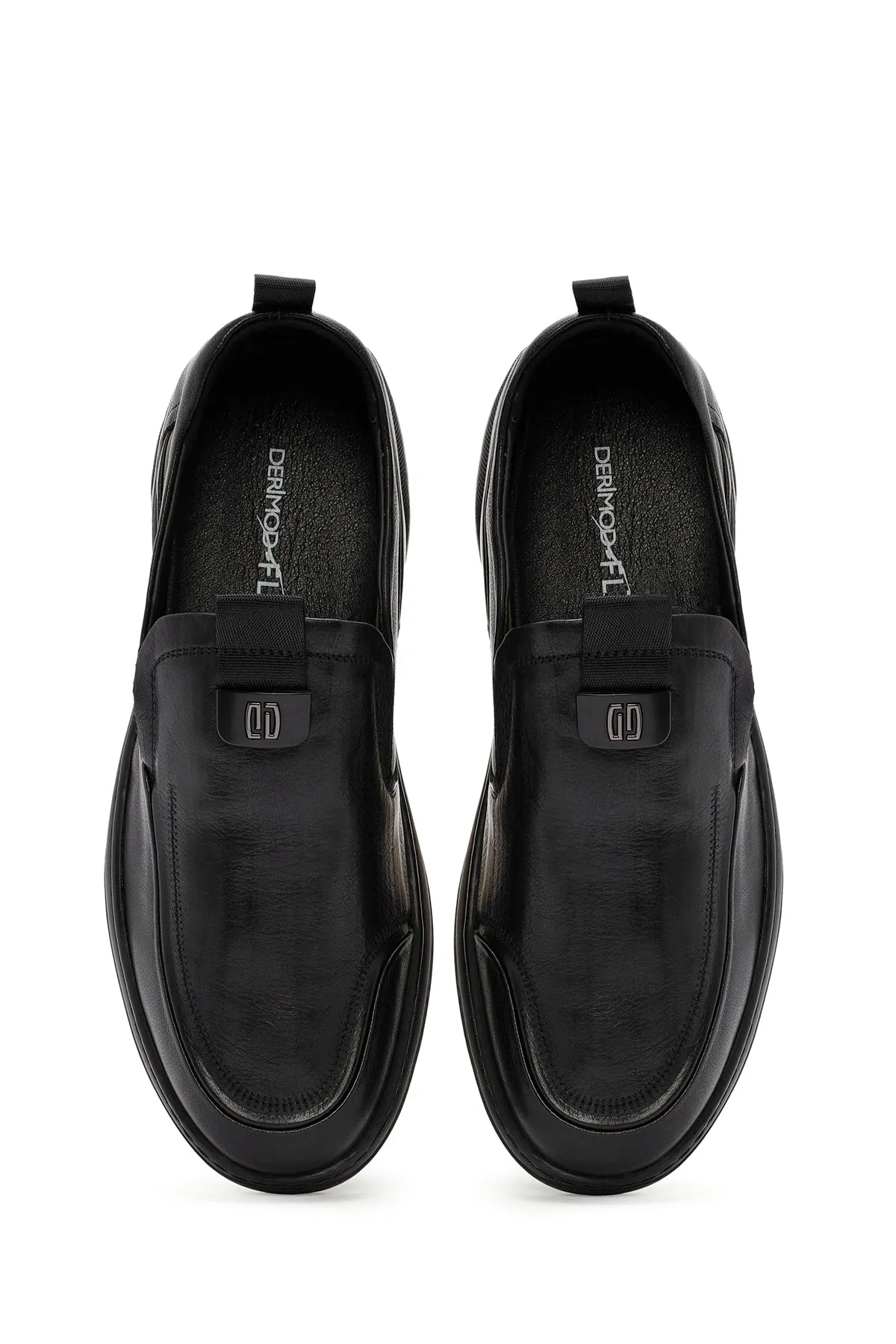Derimod Fly Erkek Siyah Deri Casual Loafer