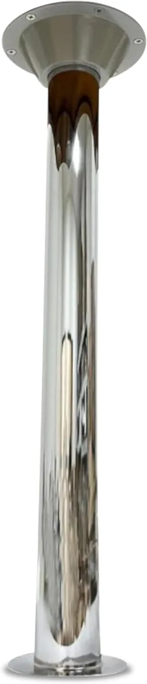 Detachable Flat Profile Boat Table Mount - Durable Stainless Steel Flush Pole MountingSystem for Pontoon Tables - Chrome-Plated Post with Versatile Threaded Insert for SecureFloor Anchoring