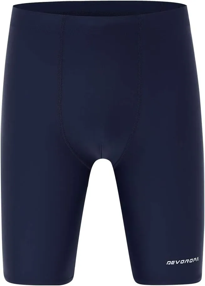 DEVOROPA Boys' Swim Jammers Youth Competitive Swim Team Suit Quick Dry Athletic Swimming Shorts UPF 50 Slim/Regular/Husky Fit