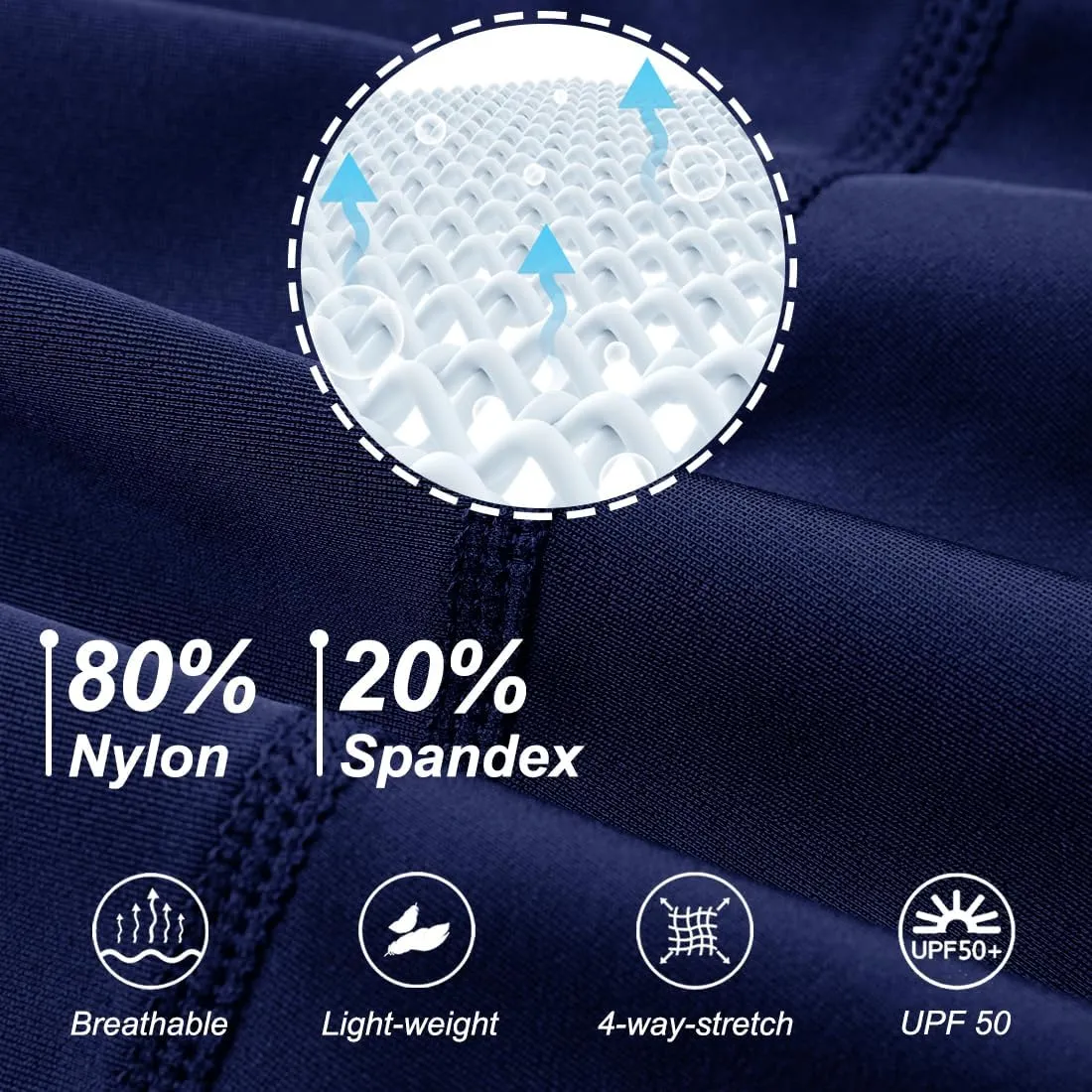 DEVOROPA Boys' Swim Jammers Youth Competitive Swim Team Suit Quick Dry Athletic Swimming Shorts UPF 50 Slim/Regular/Husky Fit