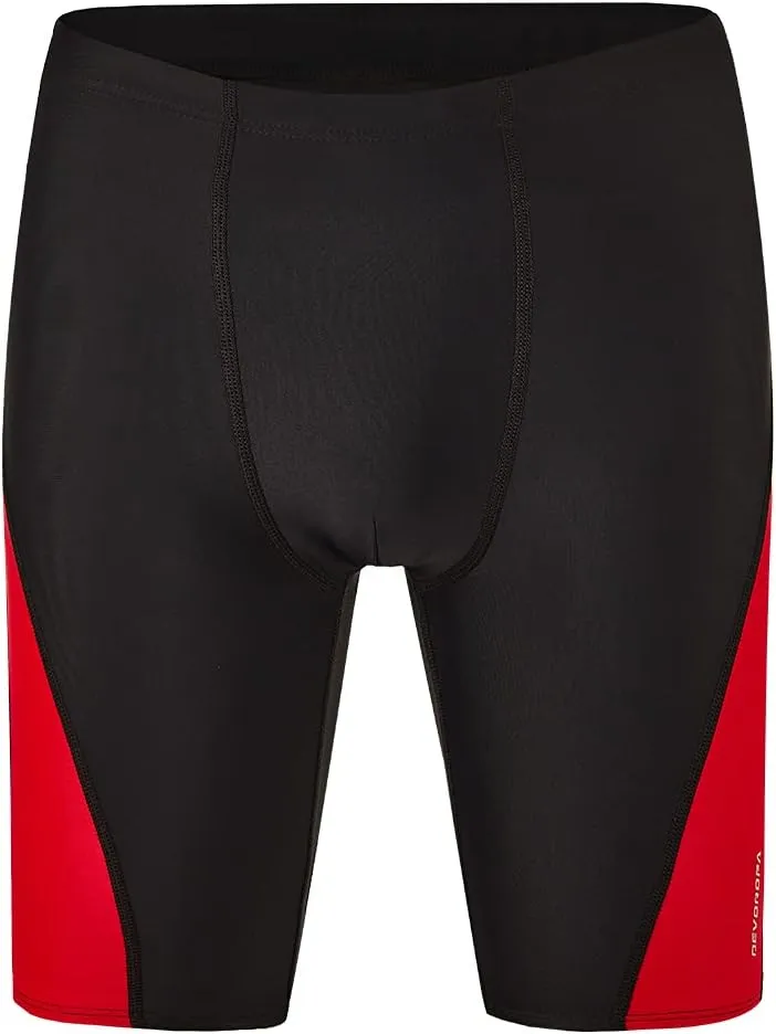 DEVOROPA Boys' Swim Jammers Youth Competitive Swim Team Suit Quick Dry Athletic Swimming Shorts UPF 50 Slim/Regular/Husky Fit