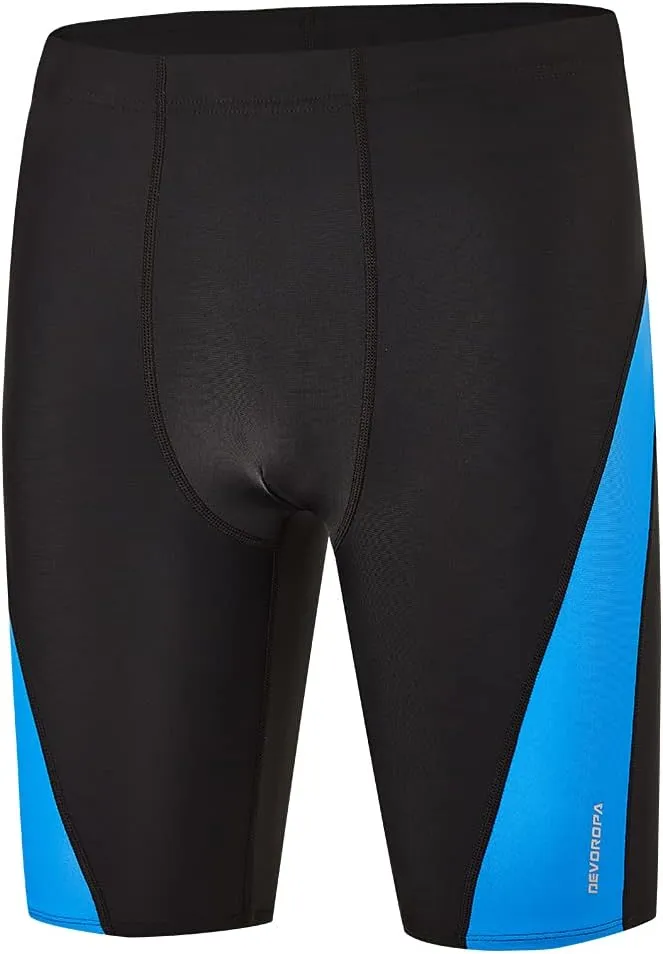 DEVOROPA Boys' Swim Jammers Youth Competitive Swim Team Suit Quick Dry Athletic Swimming Shorts UPF 50 Slim/Regular/Husky Fit