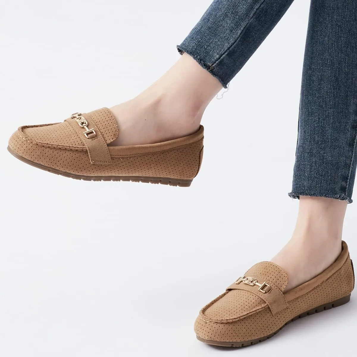 DeYashopin Women's Loafer Shoes Leisure Slip On Work Shoes Comfort Walking Flats