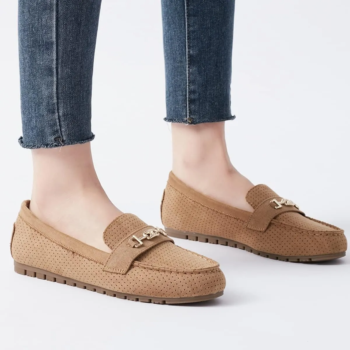 DeYashopin Women's Loafer Shoes Leisure Slip On Work Shoes Comfort Walking Flats
